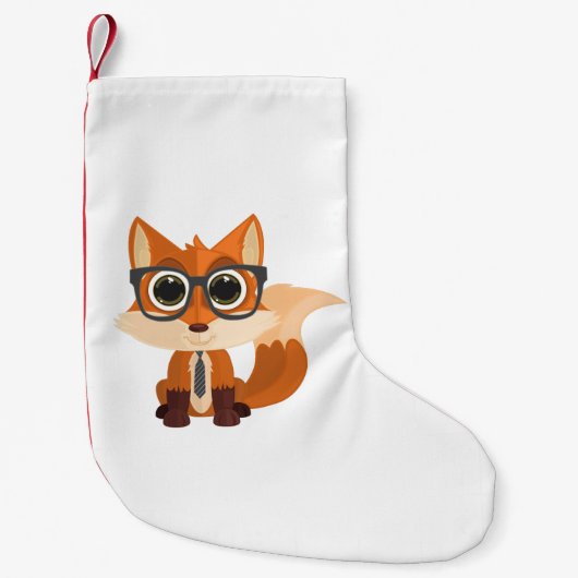 Fox Nerd Kleine Kerstsok (Voorkant)