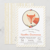 Fox neutraal geslacht Baby shower Kaart (Voorkant / Achterkant)