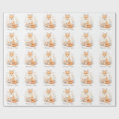 Fox New Baby Holiday Cadeaupapier (Vlak)