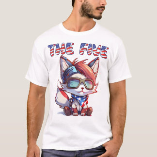 Fox News the Five Cute American Patriotic Fox T-shirt