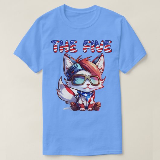 Fox News the Five Cute American Patriotic Fox T-shirt (Design voorkant)