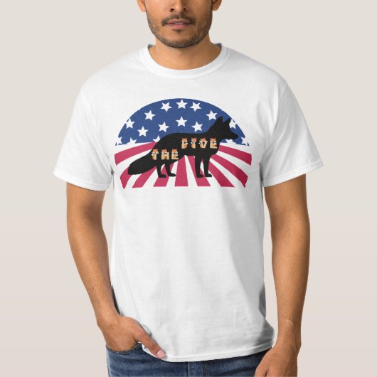 Fox News the Five Fox and American Flag T-shirt (Voorkant)