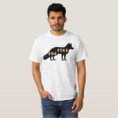 Fox News the Five Fox Silhouette and Fox Font T-shirt (Voorkant volledig)