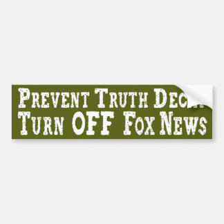 Fox News uitschakelen Bumpersticker