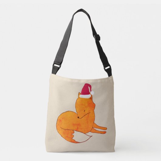 Fox, nieuw jaar, aangepaste alles-over-printplaat  crossbody tas (Voorkant)
