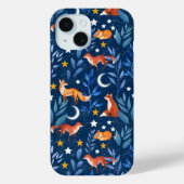 Fox Night Forest Celestial Seamless Pattern Case-Mate iPhone Case (Achterkant)