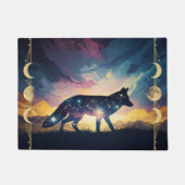 Fox Night Sky Doormat – Sterren, Lijst van de Maan Deurmat (Voorkant)