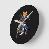 Fox Ninja Samurai Ronde Klok (Hoek)