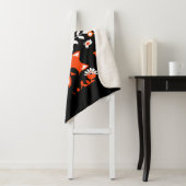 Fox Nordic Scandinavian Folk Art Sherpa Deken (In situ)