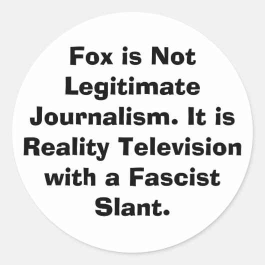 Fox Not Legit Jeff Hankamer Artjunkhaus Vrede Lief Ronde Sticker (Voorkant)