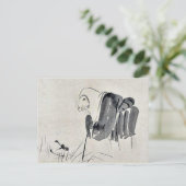 Fox nun Ukiyoe Briefkaart (Staand voorkant)