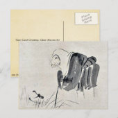 Fox nun Ukiyoe Briefkaart (Voorkant / Achterkant)