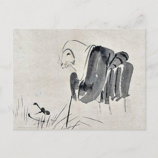 Fox nun Ukiyoe Briefkaart (Voorkant)