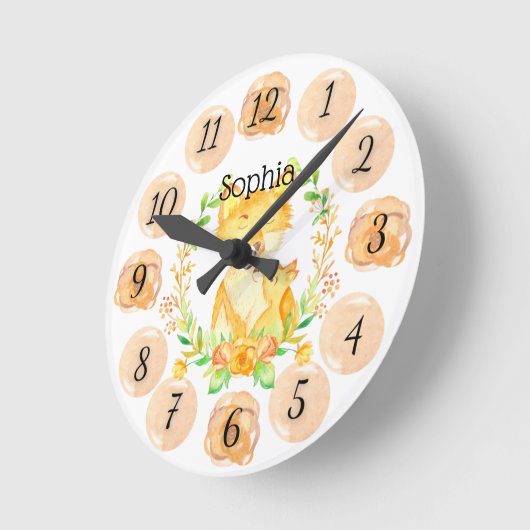 Fox Nursery Clock medium Ronde Klok (Hoek)