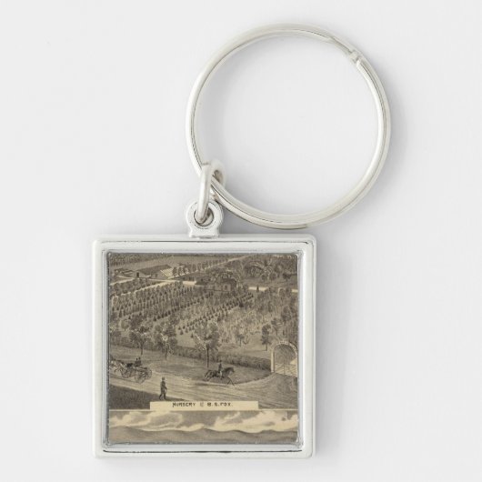 Fox nursery's, res, boomgaard sleutelhanger (Voorkant)