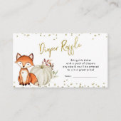 Fox Oh Boy Herfst Pumpkin Baby shower Diaper Raffl Informatiekaartje (Voorkant)