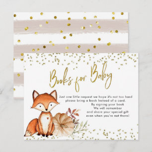 Fox Oh Boy Herfst Pumpkin Boeken voor Baby Baby sh Uitnodiging Briefkaart