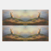 Fox on a Hill Wildlife Decoupage Papier Inpakpapier Vel (Voorkant 3)