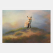 Fox on a Hill Wildlife Decoupage Papier Inpakpapier Vel (Voorkant)