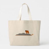 🦊 Fox on the Rock JUMBO Boodschappentas Grote Tote Bag (Achterkant)