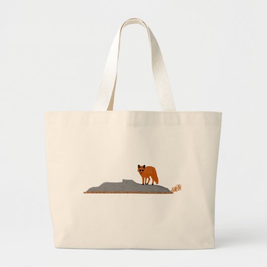 🦊 Fox on the Rock JUMBO Boodschappentas Grote Tote Bag (Voorkant)