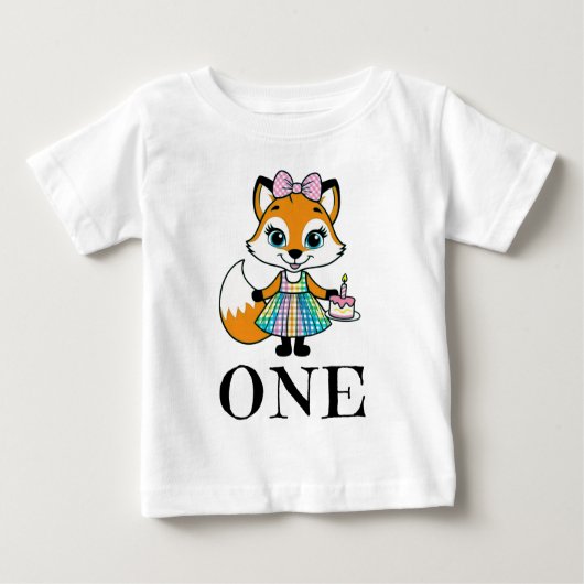 Fox One Vandaag 1e Verjaardag Gingham Dress Wit (Voorkant)