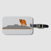 🦊 Fox op de Rots Bagage Label (Voorkant (horizontaal))