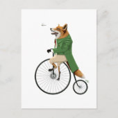 Fox op fiets briefkaart (Voorkant)