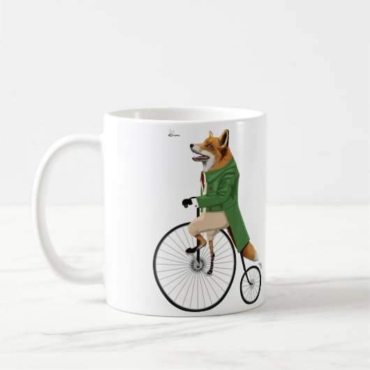 Fox op fiets koffiemok (Links)