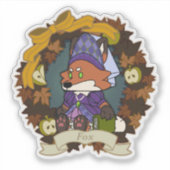fox op maat gesneden vinyl sticker (Voorkant)
