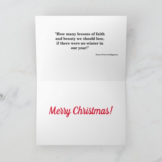 Fox op sneeuw kerst Kaart (Binnen)