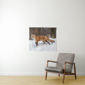 Fox op sneeuw wandkleed (In Situ (horizontaal))