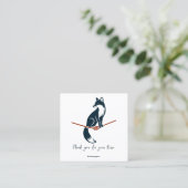 Fox op touw, shibari visitekaartje (Staand voorkant)