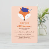 Fox Oranje Foto Kindergarten Afstuderen Kaart (Staand voorkant)