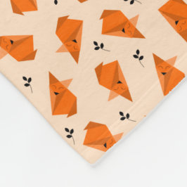Fox Origami Fleece Deken