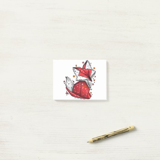 Fox Origami Post-it® Notes (Op bureau)