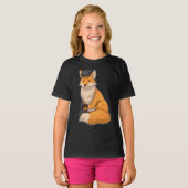 Fox Painter Penseel Schilderen T-shirt (Voorkant volledig)