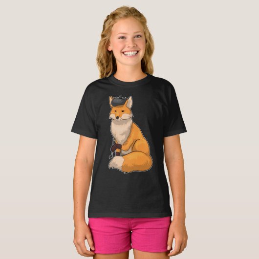Fox Painter Penseel Schilderen T-shirt (Voorkant volledig)