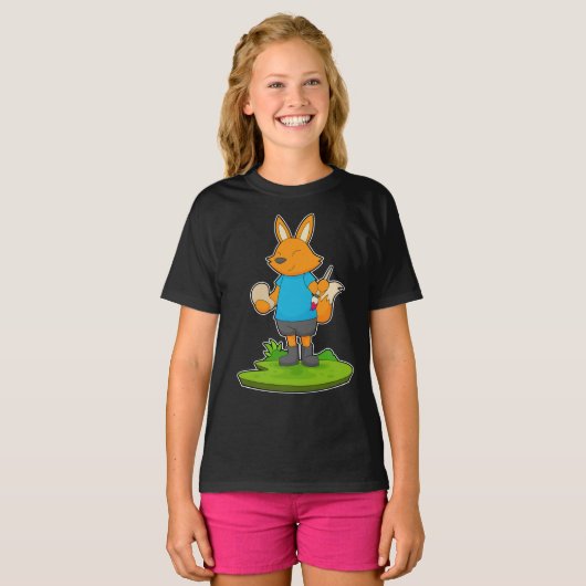 Fox Painting Penseel T-shirt (Voorkant volledig)