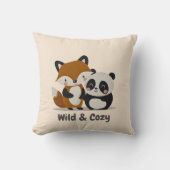 Fox & Panda Leuke Dierenvrienden Decor Kinder Kame Kussen (Voorkant)
