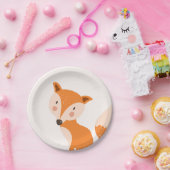 Fox Paper Borden Baby shower Bosdieren Schattige Papieren Bordje (Feest)