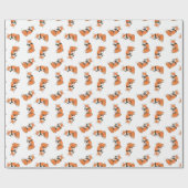 Fox-papier met houtbadge cadeaupapier (Vlak)