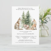 Fox Parents en het Baby Fox Baby shower Kaart (Staand voorkant)