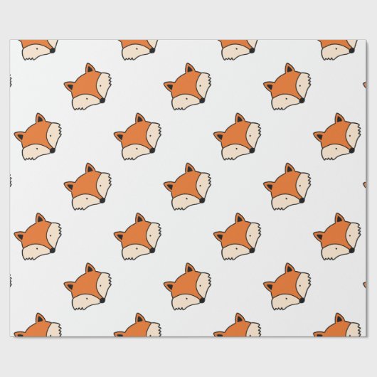 Fox patroon cadeaupapier (Vlak)