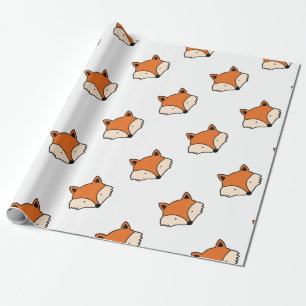 Fox patroon cadeaupapier