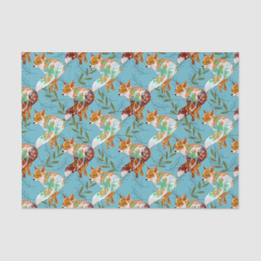 Fox Patroonpapier Tissuepapier (Voorkant)