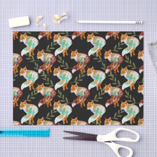 Fox Patroonpapier Tissuepapier (Craft)