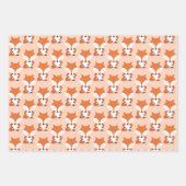 Fox Pattern Animal Inpakpapier Vel (Voorkant)