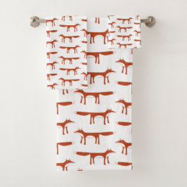 Fox Pattern Bad Handdoek