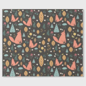 Fox Pattern Cadeaupapier (Vlak)